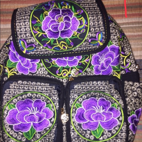 Bags | Embroided Backpack | Poshmark